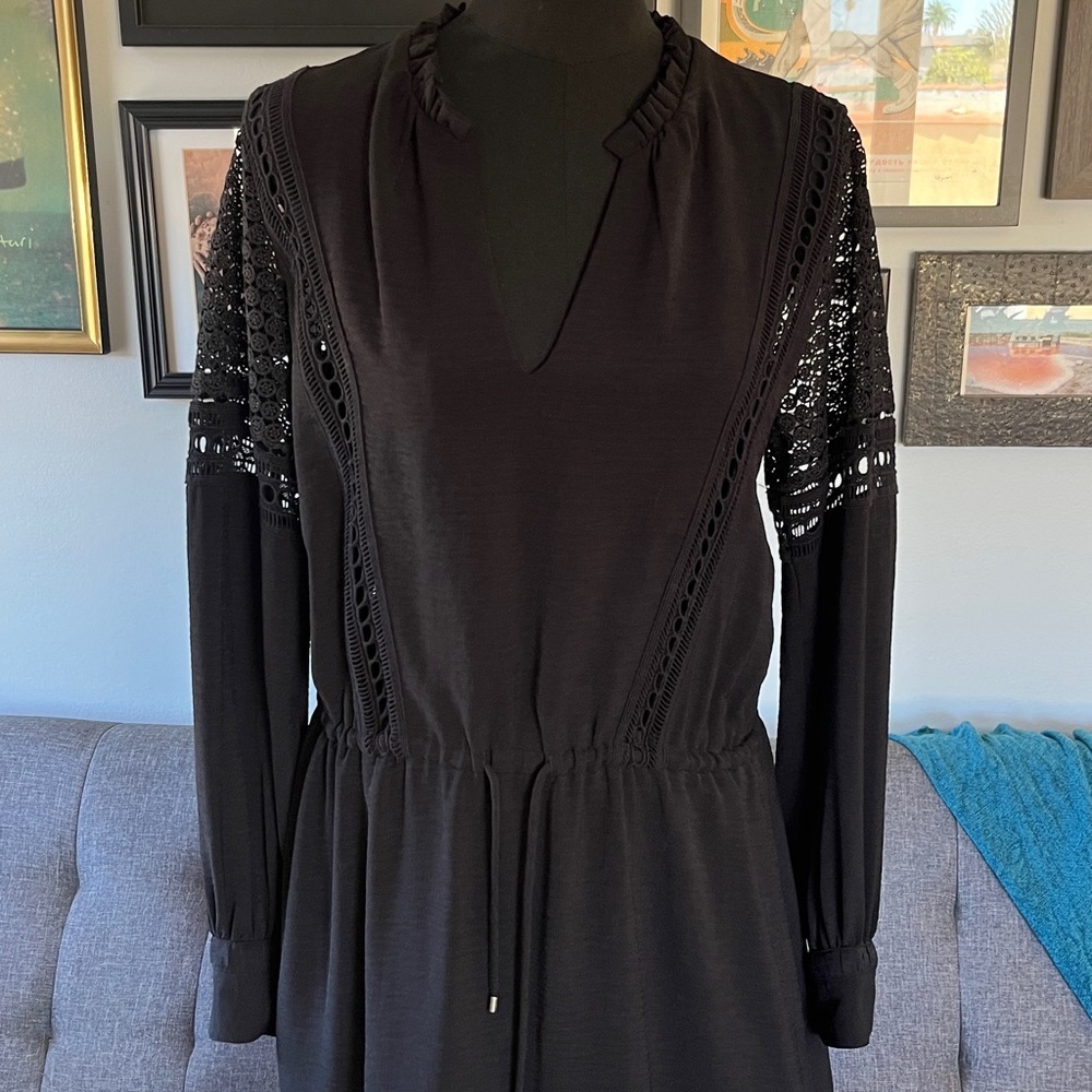 Brochu Walker "Rebekah"  Black Long Sleeve Dress size Small - Picture 5 of 9